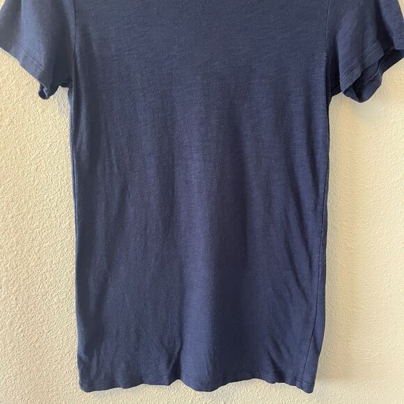 Marine Layer Women's T-Shirt Size XS Navy Blue V-neck Tee Minimalist Classic - Picture 10 of 14